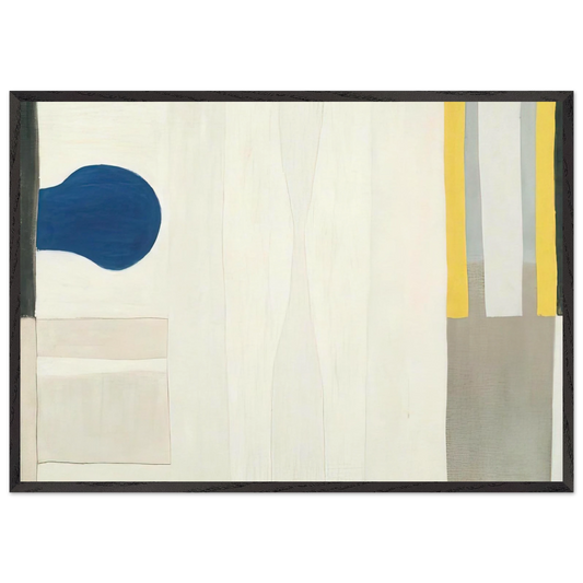 Blue Form on White - 1964 - William Scott 70x100 cm / 28x40 inches Framed Art Print – Black Wooden Frame