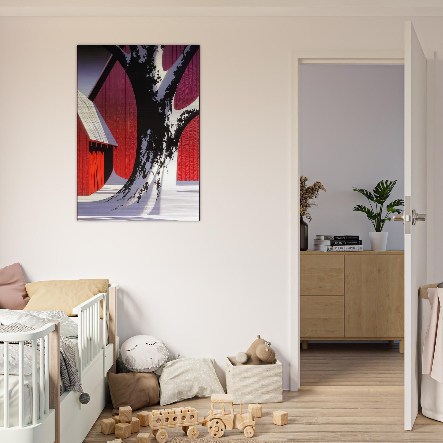 Ruby - Eyvind Earle Brushed Aluminum Print - 70x100 cm / 28x40 inches | Eyvind Earle Aluminum Print | Eyvind Earle Prints