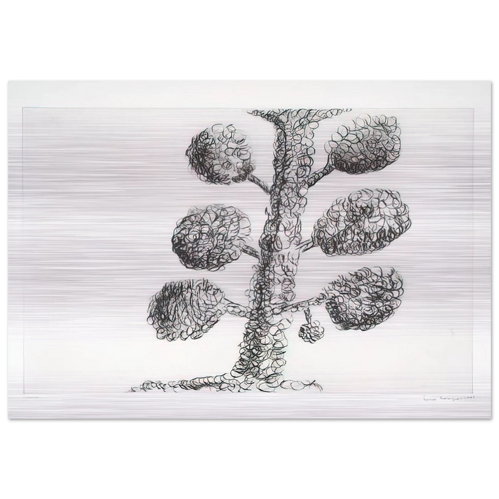 TREE 1998 - Louise Bourgeois Brushed Aluminum Print - 70x100 cm / 28x40 inches | Louise Bourgeois Aluminum Print | Louise Bourgeois Prints