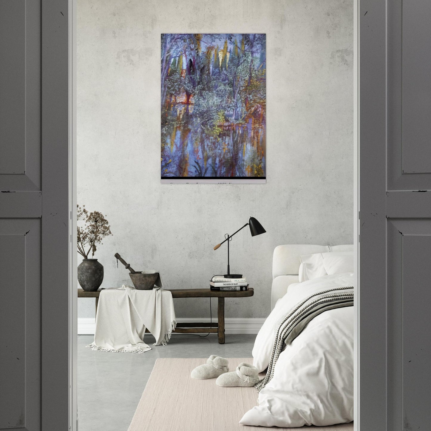 THE LAKE AT VILABERTRAN - Salvador Dali Brushed Aluminum Print - 70x100 cm / 28x40 inches | Salvador Dali Aluminum Print | Salvador Dali Prints