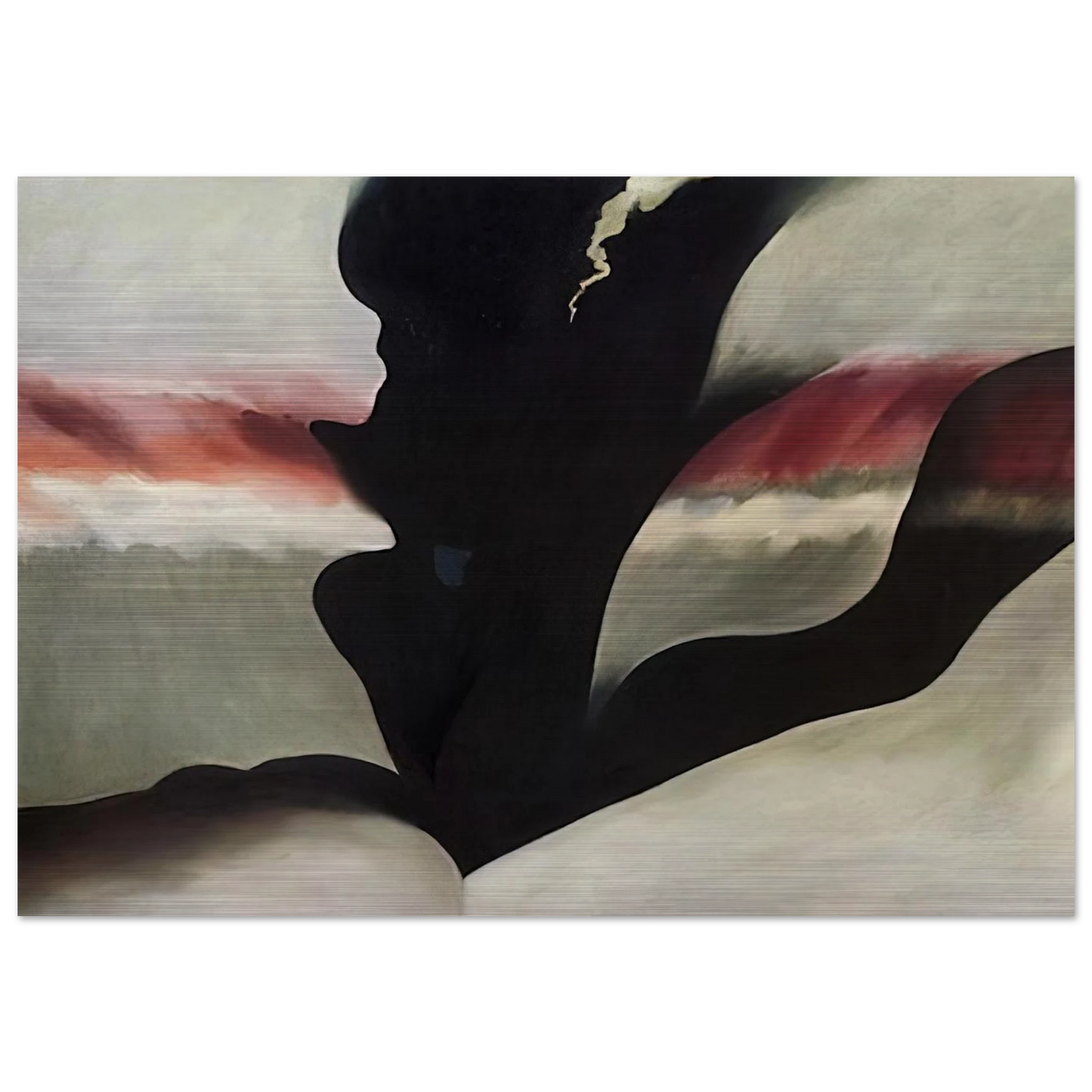 Black Place Green - Georgia O'Keeffe Brushed Aluminum Print - 70x100 cm / 28x40 inches | Georgia O'Keeffe Aluminum Print | Georgia O'Keeffe Prints