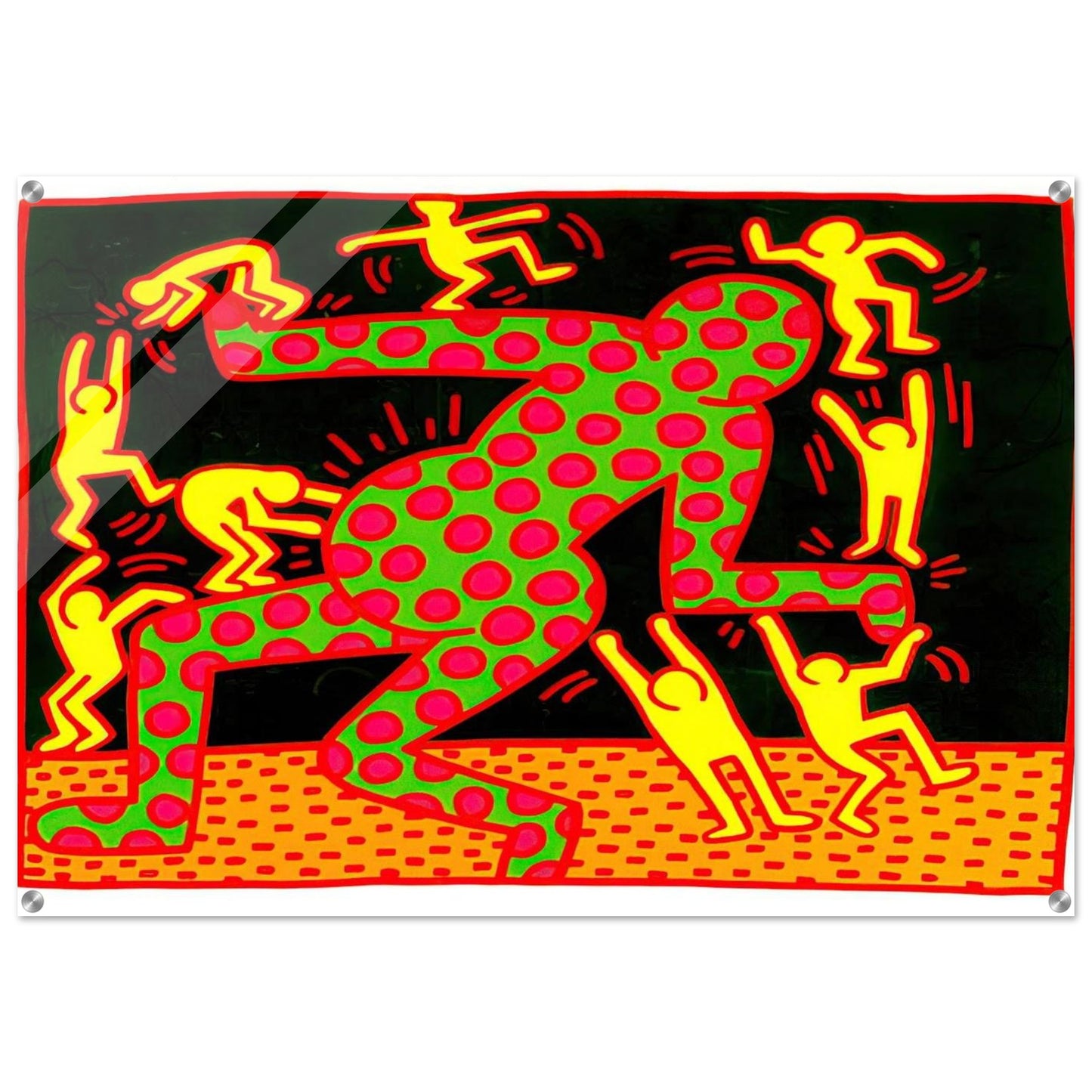 UNTITLED 1983 2 - Keith Haring Acrylic Print - 70x100 cm / 28x40″ inches | Keith Haring Wall Art | Keith Haring Prints