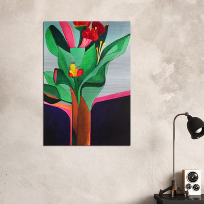 Flores - 1971 - Aldemir Martins Brushed Aluminum Print - 70x100 cm / 28x40 inches | Aldemir Martins Aluminum Print | Aldemir Martins Prints
