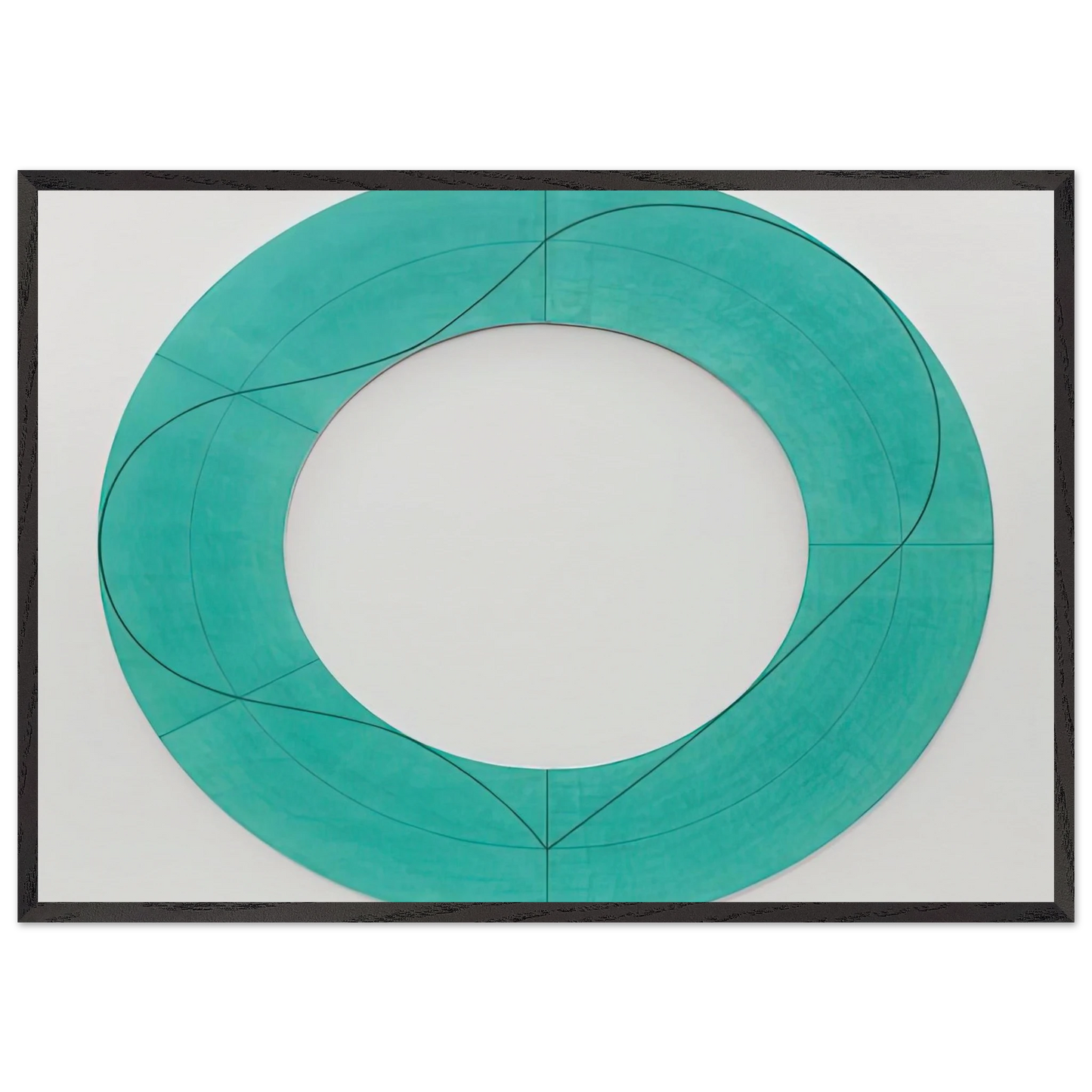 RING IMAGE C 2008 - Robert Mangold 70x100 cm / 28x40 inches Framed Art Print – Black Wooden Frame
