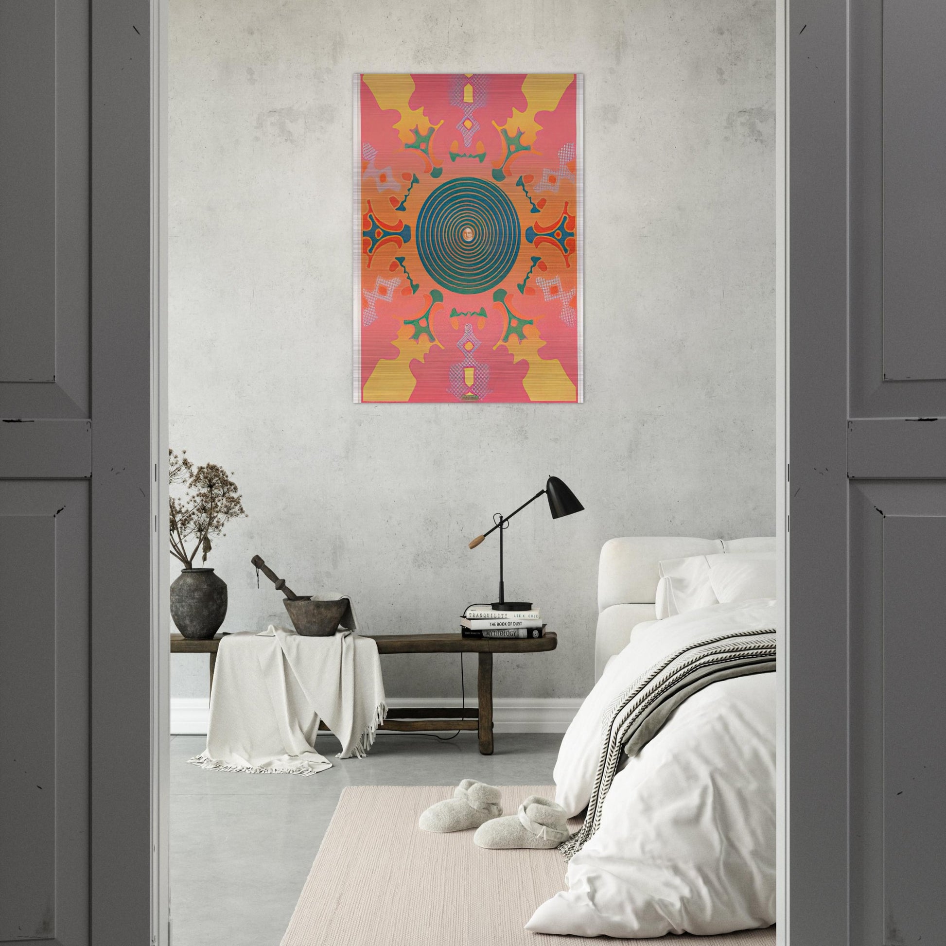 THE VISIONARIES AT THE EAST HAMPTON GALLERY 1967 - Peter Max Brushed Aluminum Print - 70x100 cm / 28x40 inches | Peter Max Aluminum Print | Peter Max Prints