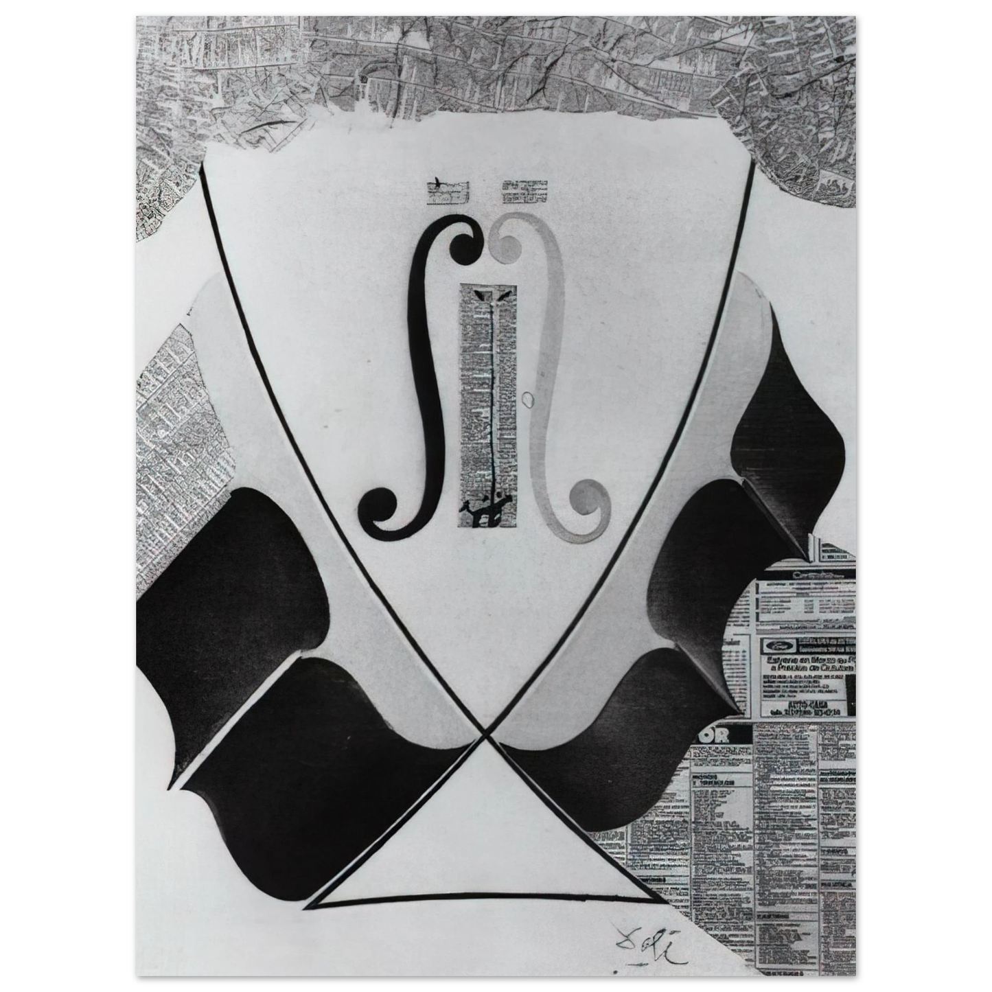 Salvador Dali - UNTITLED HEAD OF A SPANISH NOBLEMAN FASHIONED BY THE CATASTROPHE MODEL FROM A SWALLOW S TAIL  75x100 cm / 30x40inches Fine Art Poster