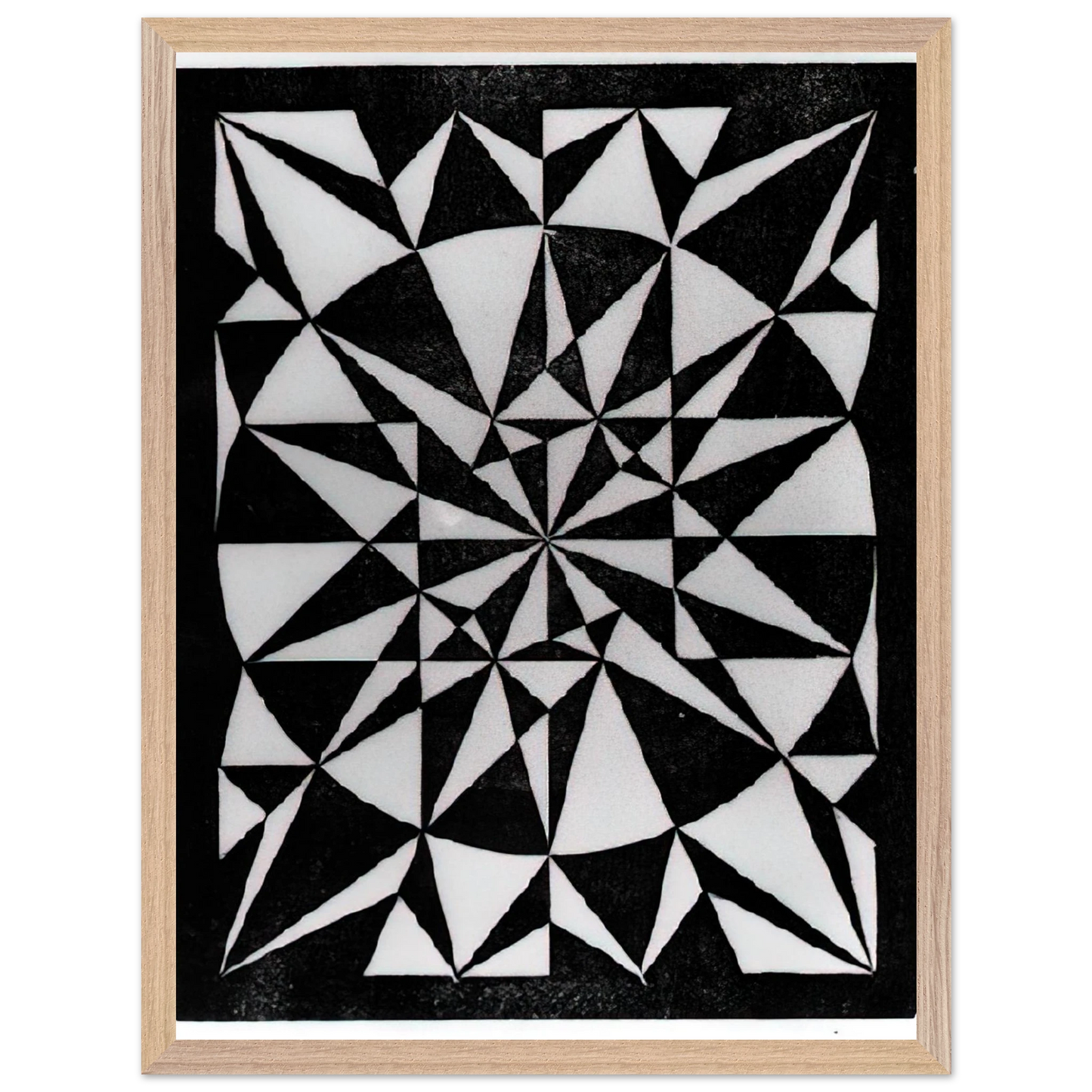 MC Escher - FLOR DE PASCUA BEAUTIFUL Wall Art - 60x80 cm / 24x32 inches - Premium Wooden Framed Poster With Fine Art Paper - White frame