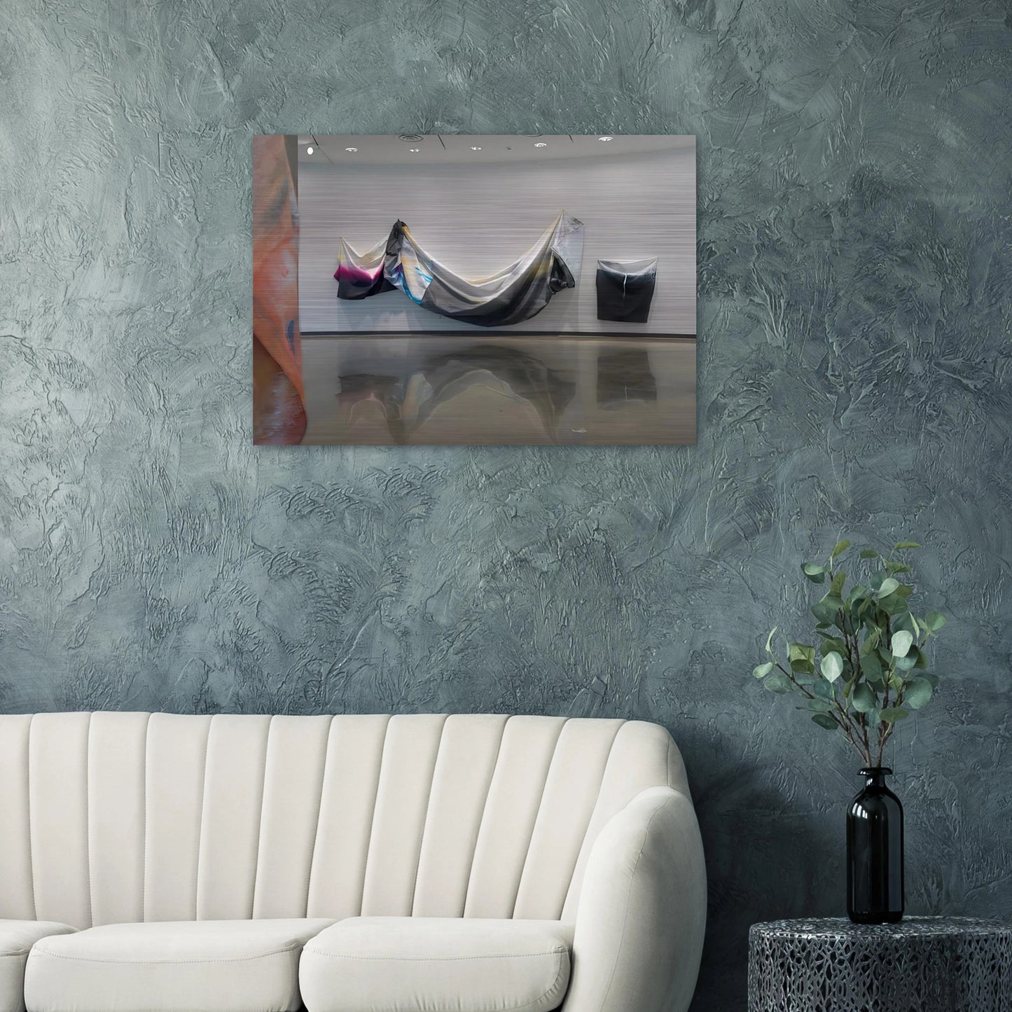 Black Garland - Sam Gilliam Brushed Aluminum Print - 70x100 cm / 28x40 inches | Sam Gilliam Aluminum Print | Sam Gilliam Prints