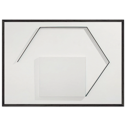 Steel-Life N43 - Minimalism - Francois Morellet 70x100 cm / 28x40 inches Framed Art Print – Black Wooden Frame