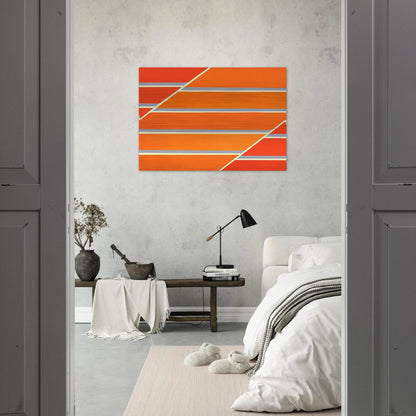 Orange Time - 1965 - Larry Zox Brushed Aluminum Print - 70x100 cm / 28x40 inches | Larry Zox Aluminum Print | Larry Zox Prints