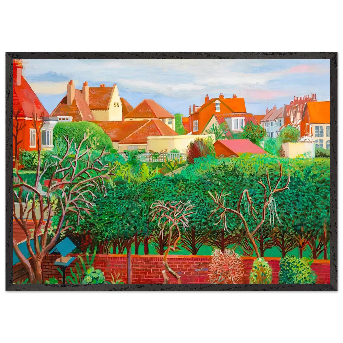 David Hockney - David Hockney Wall art - 30x40 cm / 12x16 Inches - Premium Wooden Framed Poster With Fine Art Paper - Wood frame