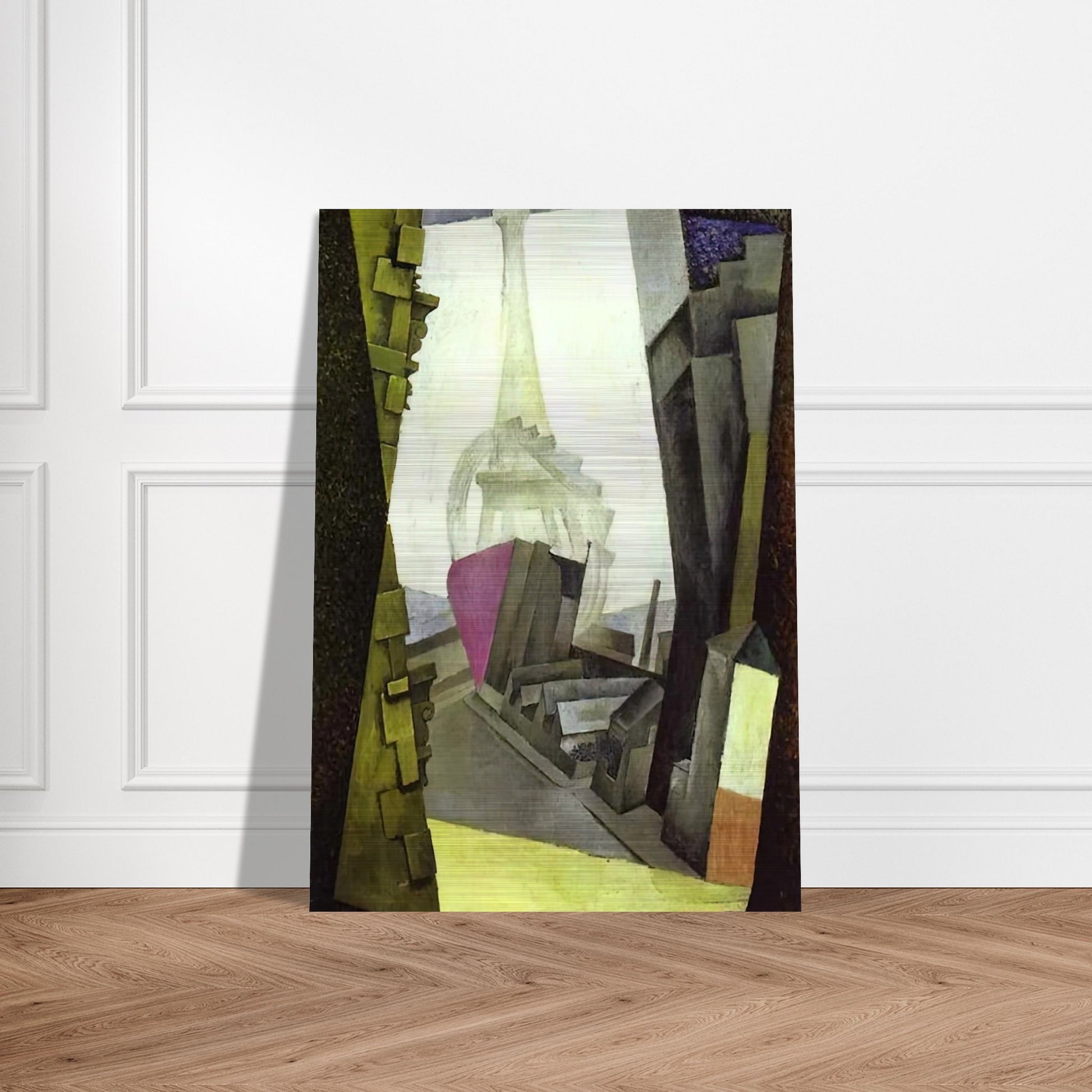 LA TOUR EIFFEL 1914 - Diego Rivera Brushed Aluminum Print - 70x100 cm / 28x40 inches | Diego Rivera Aluminum Print | Diego Rivera Prints
