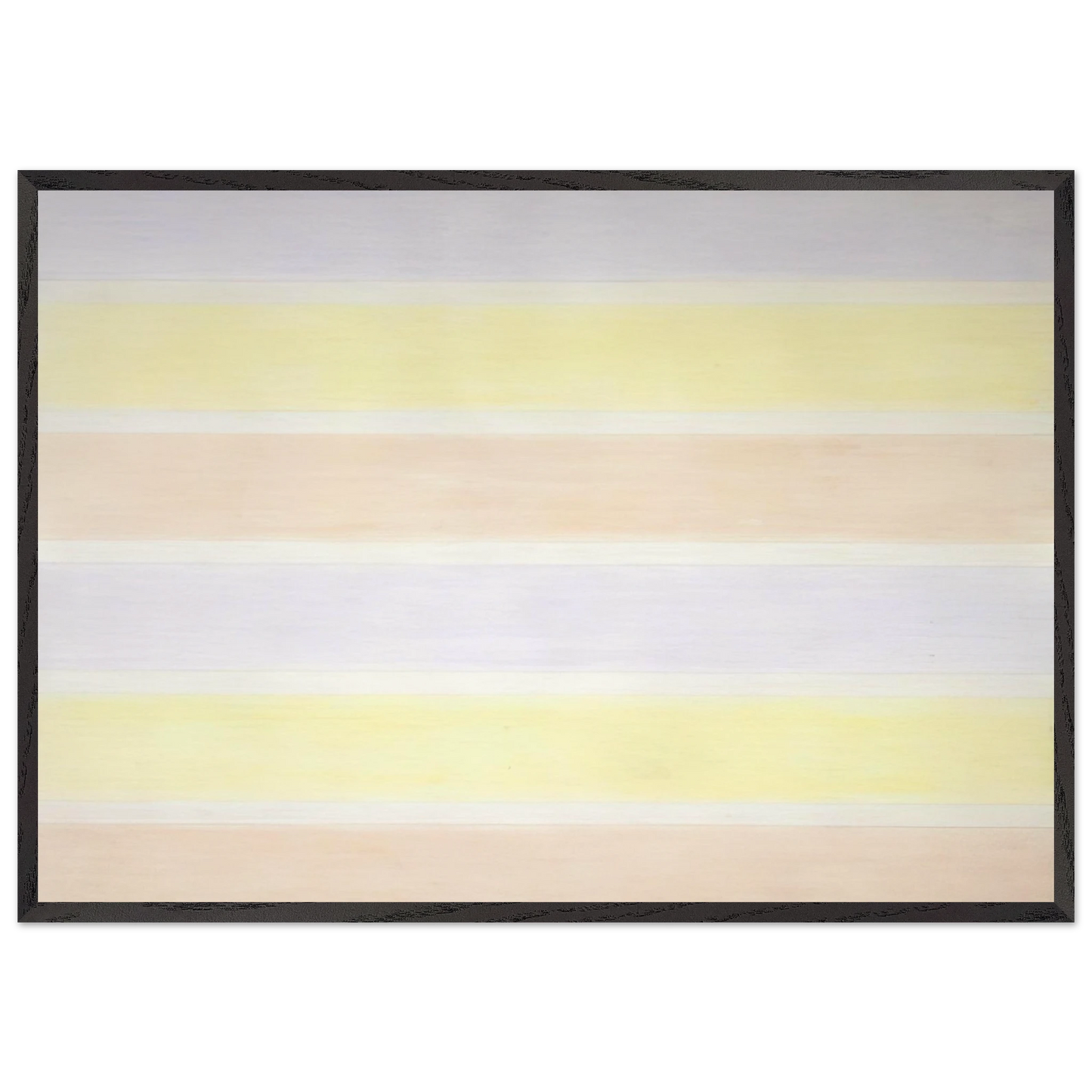 Untitled 6 N1 - Agnes Martin 70x100 cm / 28x40 inches Framed Art Print – Black Wooden Frame
