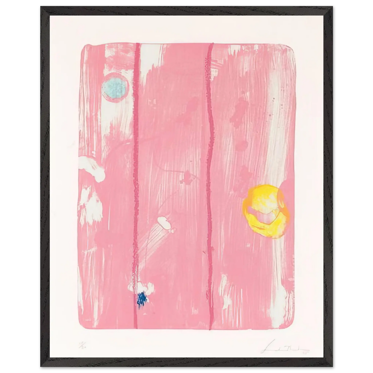 Helen Frankenthaler - Reflections VIII - 1995 Wall art - 40x50 cm / 16x20 Inches - Premium Wooden Framed Poster With Fine Art Paper - Wood frame