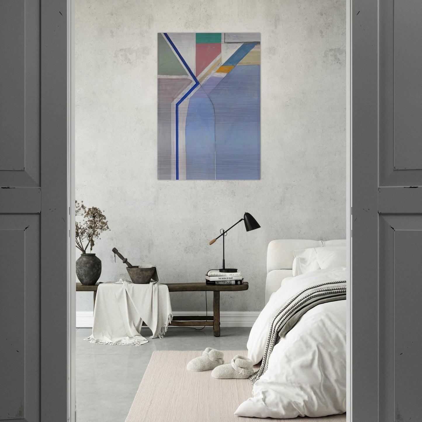 Ocean Park #24 - Richard Diebenkorn Brushed Aluminum Print - 70x100 cm / 28x40 inches | Richard Diebenkorn Aluminum Print | Richard Diebenkorn Prints