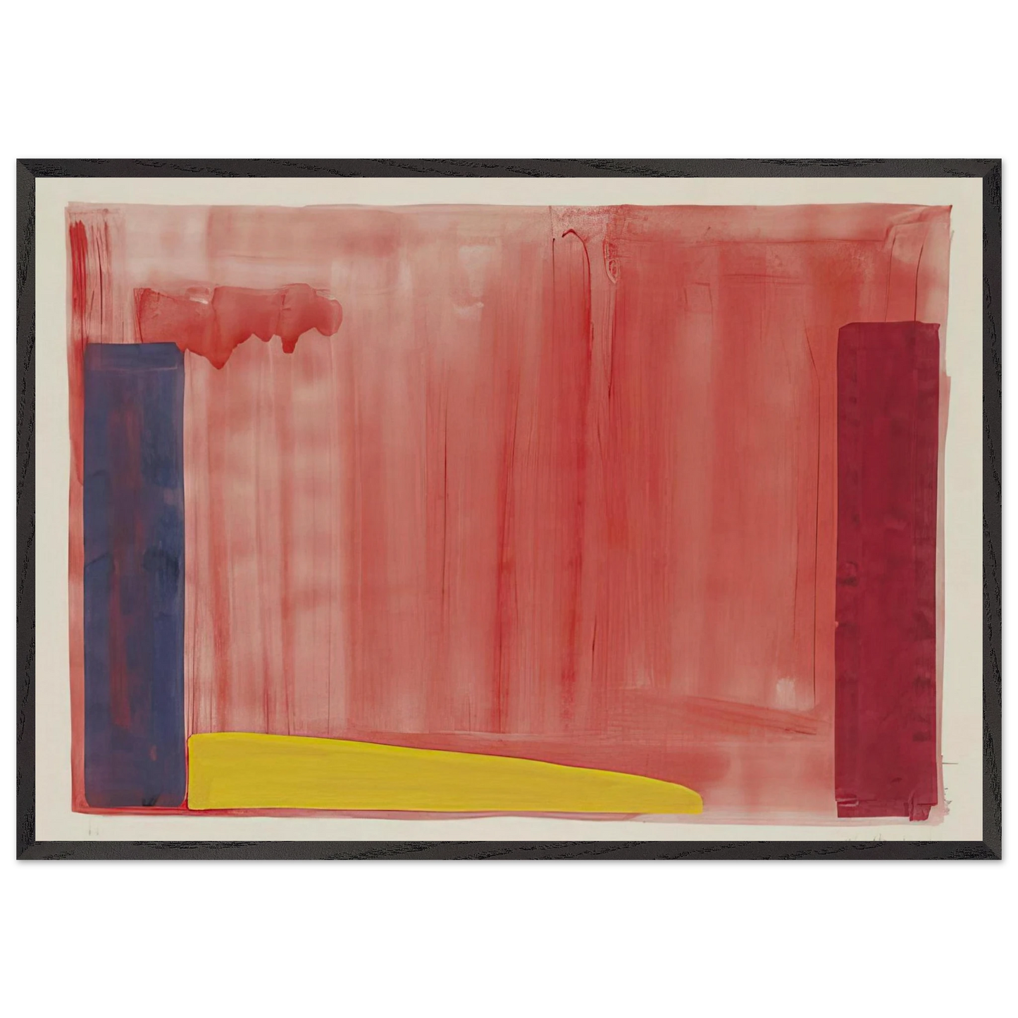 Untitled - Color Field Painting N5 - John Hoyland 70x100 cm / 28x40 inches Framed Art Print – Black Wooden Frame
