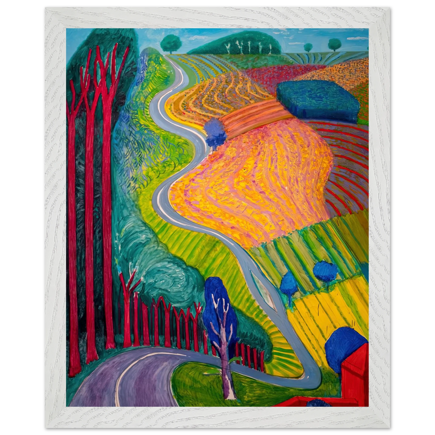 David Hockney - David Hockney Wall art - 40x50 cm / 16x20 inches - Premium Wooden Framed Poster With Fine Art Paper-canvas - Wood frame