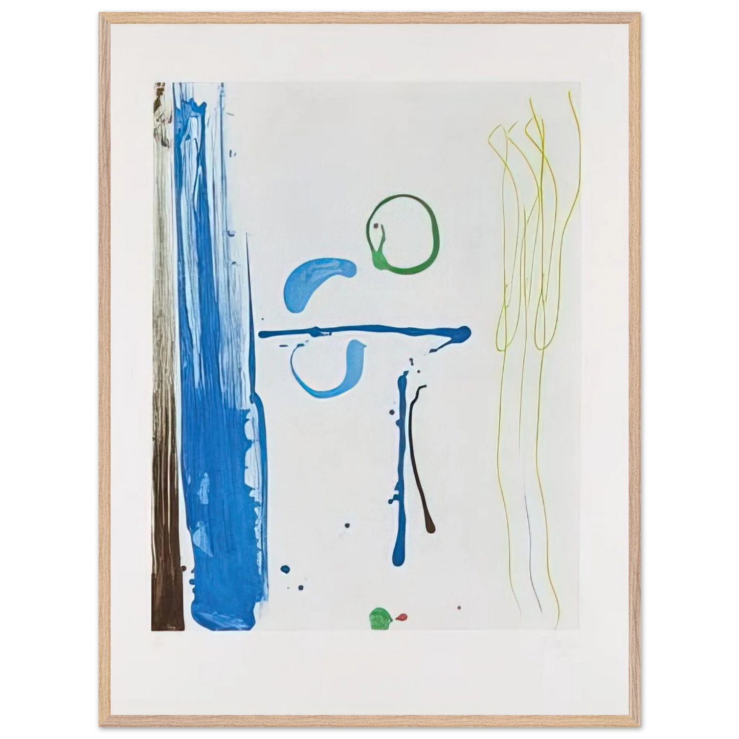 Helen Frankenthaler - Sunshine After Rain - 1987 Wall art - 20x25 cm / 8x10 inches - Premium Wooden Framed Poster With Fine Art Paper-canvas - White frame