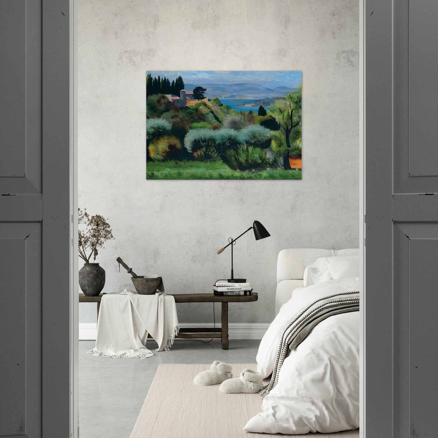 SANARY LANDSCAPE 1937 - Moise Kisling Brushed Aluminum Print - 70x100 cm / 28x40 inches | Moise Kisling Aluminum Print | Moise Kisling Prints