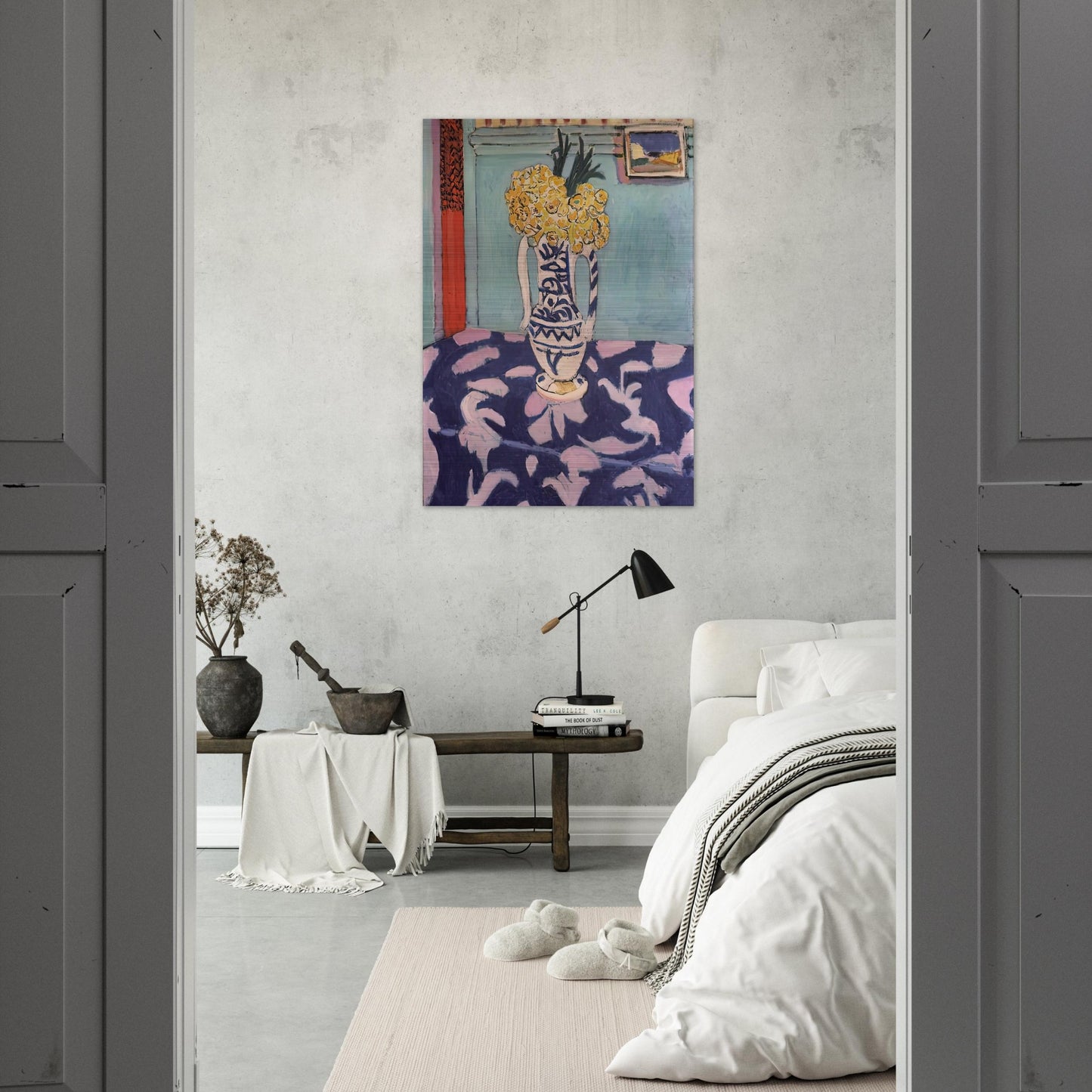 LES COUCOUS TAPIS BLEU ET ROSE 1911 - Henri Matisse Brushed Aluminum Print - 70x100 cm / 28x40 inches | Henri Matisse Aluminum Print | Henri Matisse Prints