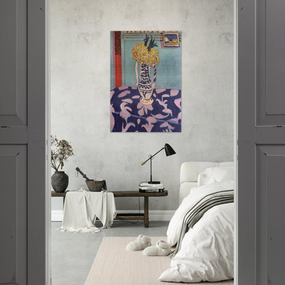 LES COUCOUS TAPIS BLEU ET ROSE 1911 - Henri Matisse Brushed Aluminum Print - 70x100 cm / 28x40 inches | Henri Matisse Aluminum Print | Henri Matisse Prints