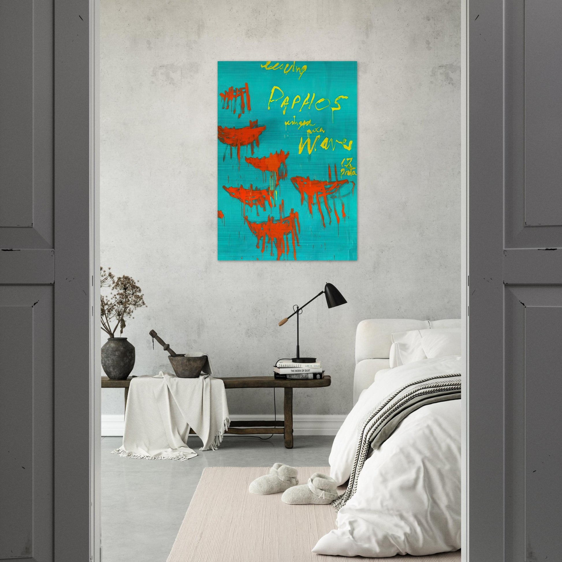 Leaving Paphos Ringed With Waves V - Cy Twombly Brushed Aluminum Print - 70x100 cm / 28x40 inches | Cy Twombly Aluminum Print | Cy Twombly Prints