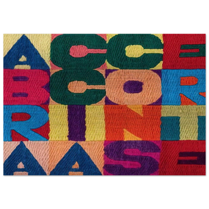 A BRACCIA CONSERTE 1994 - Alighiero Boetti Brushed Aluminum Print - 70x100 cm / 28x40 inches | Alighiero Boetti Aluminum Print | Alighiero Boetti Prints