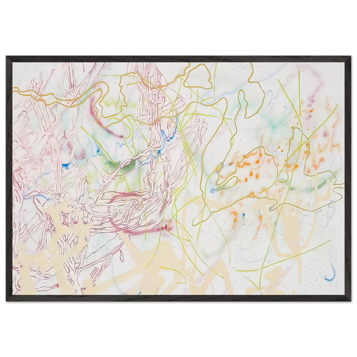 POLYTROPOS 1982 - Nancy Graves 70x100 cm / 28x40 inches Framed Art Print – Black Wooden Frame