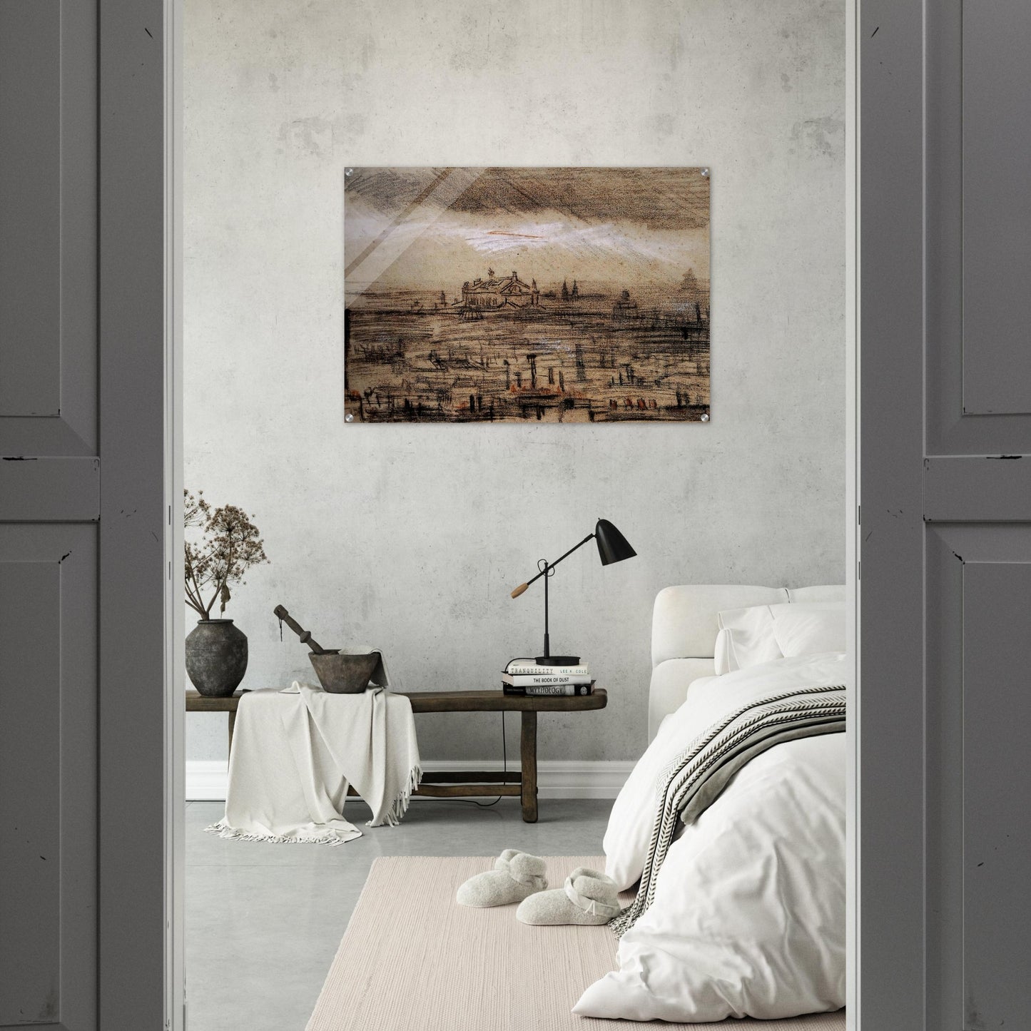 A View of Paris with the Op - Vincent van Gogh Acrylic Print - 70x100 cm / 28x40″ inches | Vincent van Gogh Wall Art | Vincent van Gogh Prints