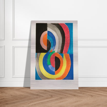 ABSTRACT COMPOSITION WITH SEMICIRCLES - Sonia Delaunay Brushed Aluminum Print - 70x100 cm / 28x40 inches | Sonia Delaunay Aluminum Print | Sonia Delaunay Prints