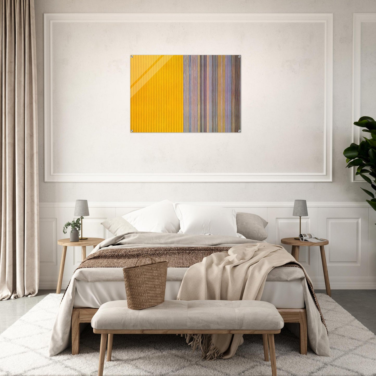 Half Lemon - 1969 - Gene Davis Acrylic Print - 70x100 cm / 28x40″ inches