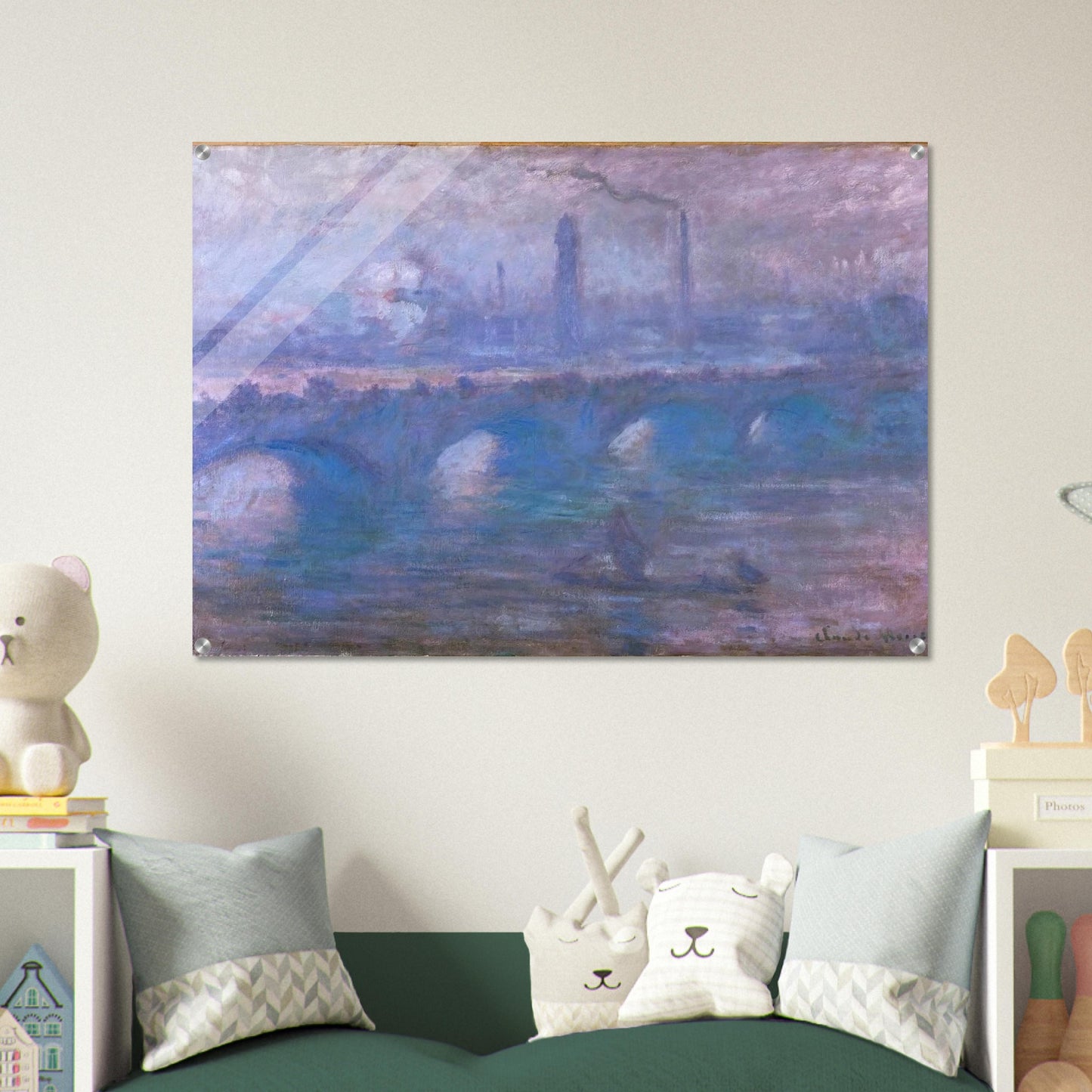 Waterloo Bridge, Misty Morning - claude monet Acrylic Print - 70x100 cm / 28x40″ inches