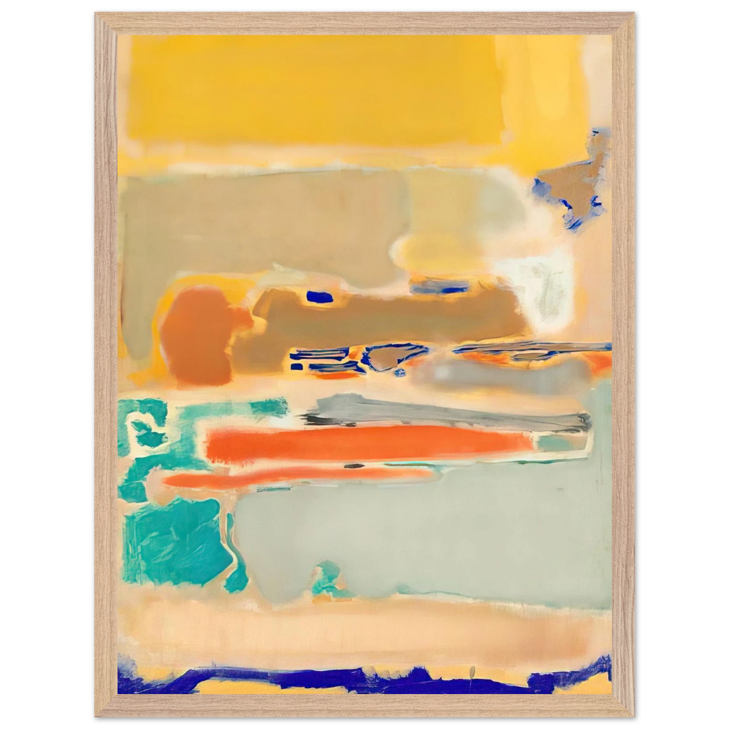 Mark Rothko - Multiform - 1948 Wall Art - 21x29.7 cm / 8x12" - Premium Wooden Framed Poster With Fine Art Paper-canvas - Black frame