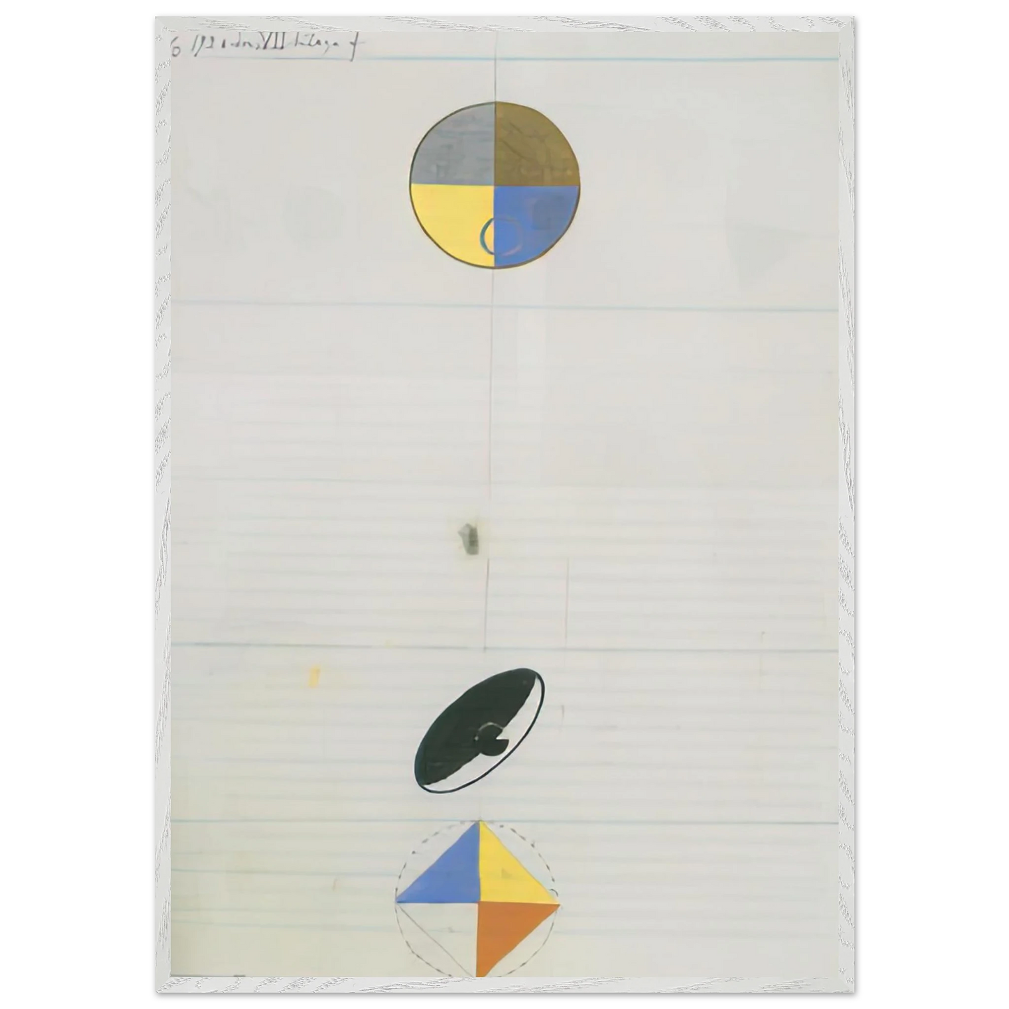 Hilma af Klint - SERIES NO VII NO 3F 1920 Wall art - A3 (29.7 x 42  cm) - Premium Wooden Framed Poster With Fine Art Paper - Black frame