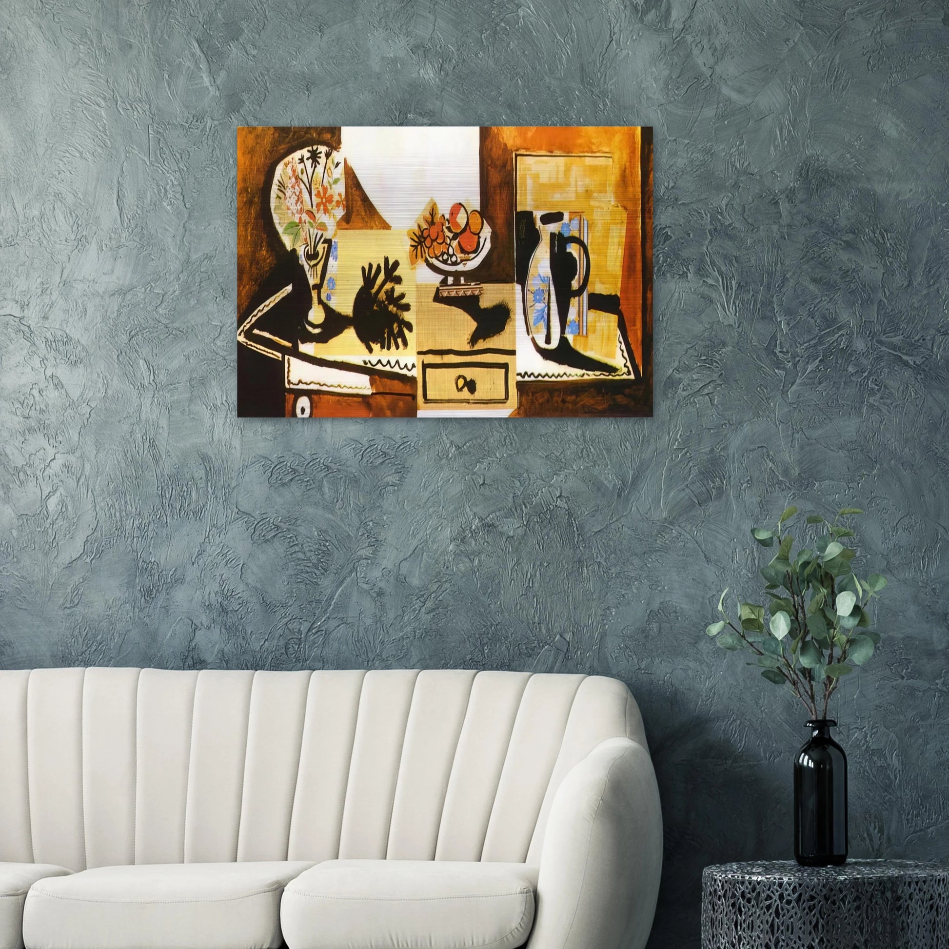 Still life on the dresser - Pablo Picasso Brushed Aluminum Print - 70x100 cm / 28x40 inches | Pablo Picasso Aluminum Print | Pablo Picasso Prints