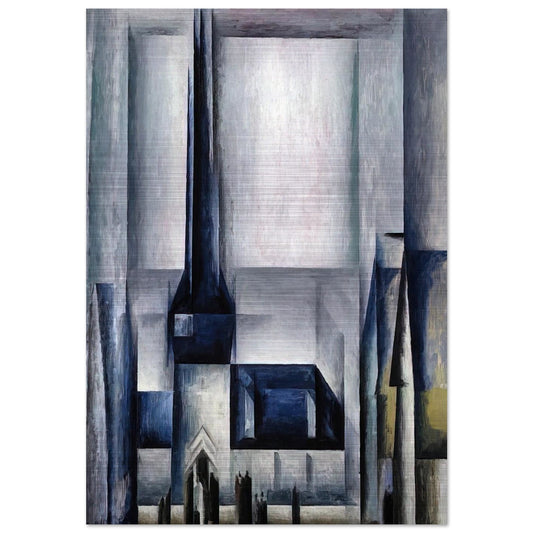 GELMERODA III 1913 - Lyonel Feininger Brushed Aluminum Print - 70x100 cm / 28x40 inches | Lyonel Feininger Aluminum Print | Lyonel Feininger Prints