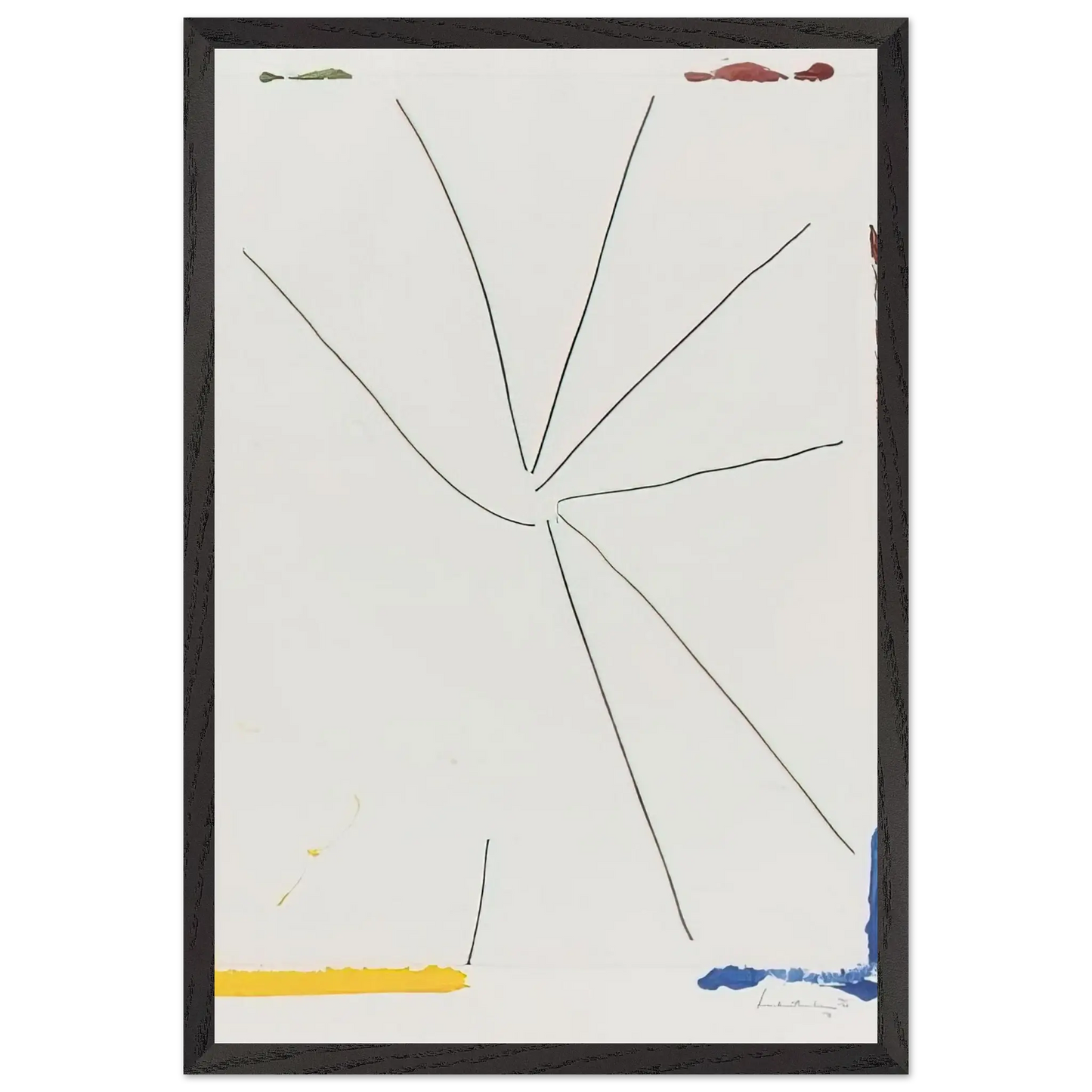 Helen Frankenthaler - Free Wheeling - 1971 Wall art - 21x29.7 cm / 8x12" - Premium Wooden Framed Poster With Fine Art Paper - Black frame