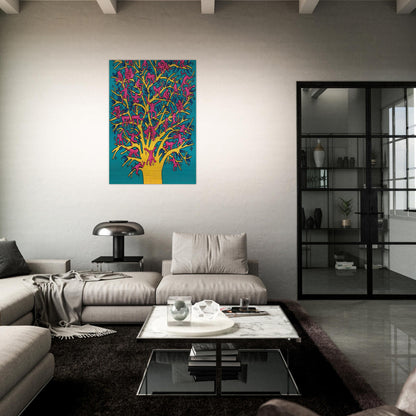 THE TREE OF MONKEYS - Keith Haring Brushed Aluminum Print - 70x100 cm / 28x40 inches | Keith Haring Aluminum Print | Keith Haring Prints