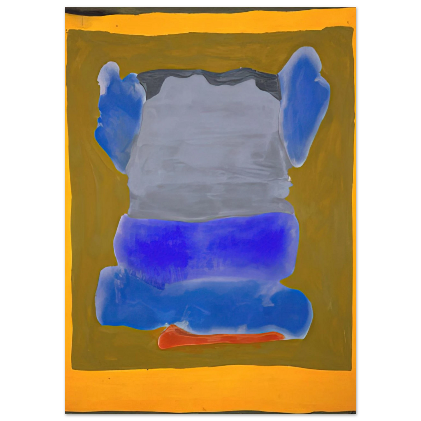 Helen Frankenthaler - Buddha s Court - 1964 Wall art - 20x25 cm / 8x10 inches - Premium Wooden Framed Poster With Fine Art Paper-canvas - Wood frame
