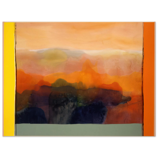 Ronnie Landfield - Valley of Stone - 1989  75x100 cm / 30x40inches Fine Art Poster