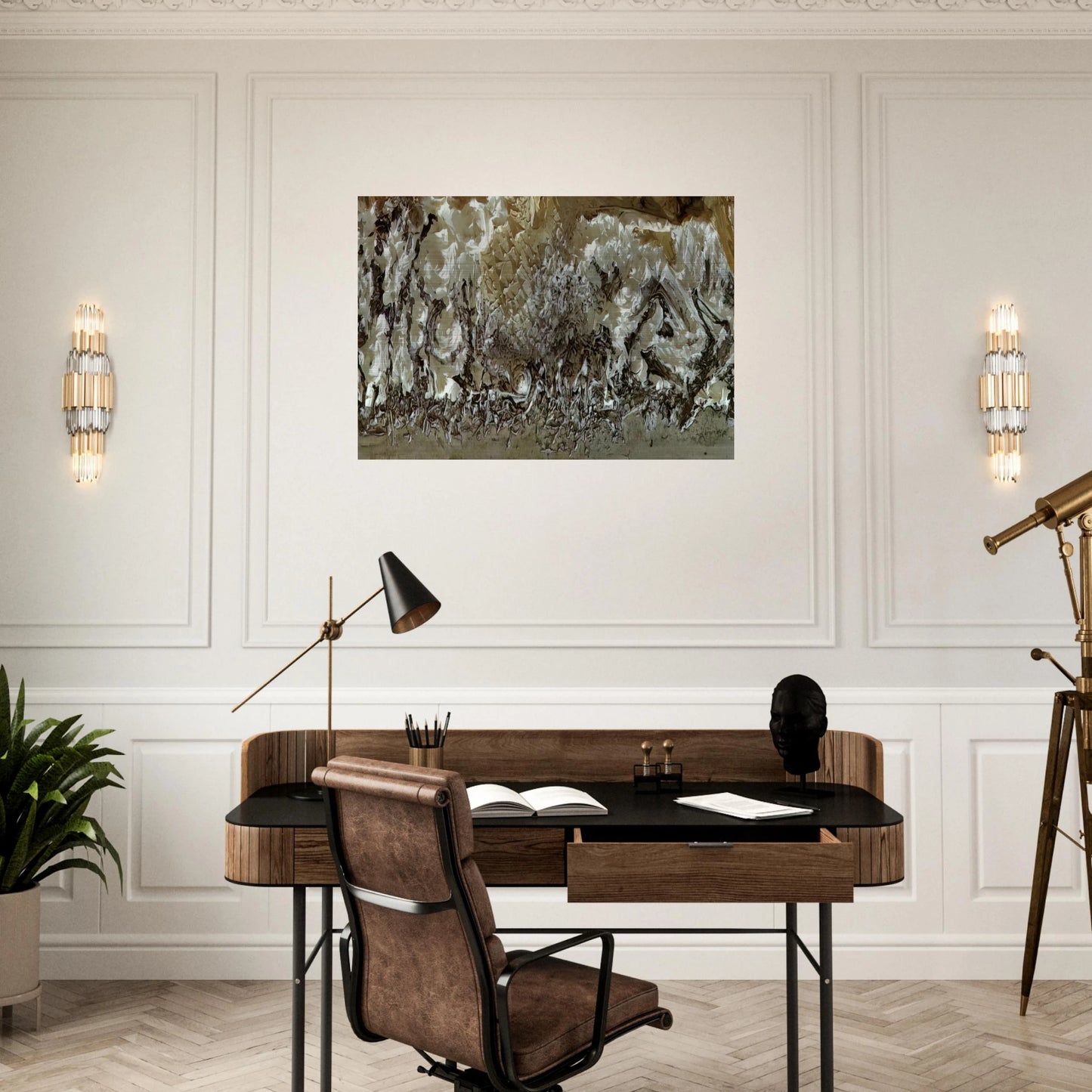 ARABS THE DEATH OF RAIMUNDUS LULLUS - Salvador Dali Brushed Aluminum Print - 70x100 cm / 28x40 inches | Salvador Dali Aluminum Print | Salvador Dali Prints