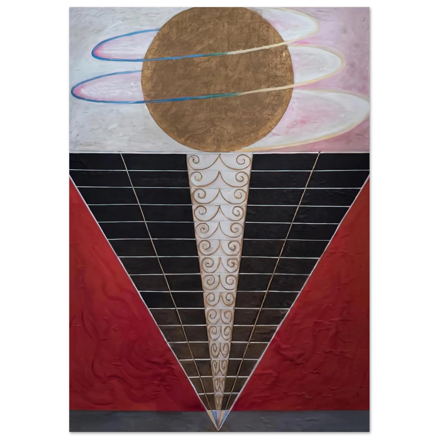 Hilma af Klint - ALTARPIECE NO 2 1915 Wall art - 21x29.7 cm / 8x12" - Premium Wooden Framed Poster With Fine Art Paper-canvas - Wood frame