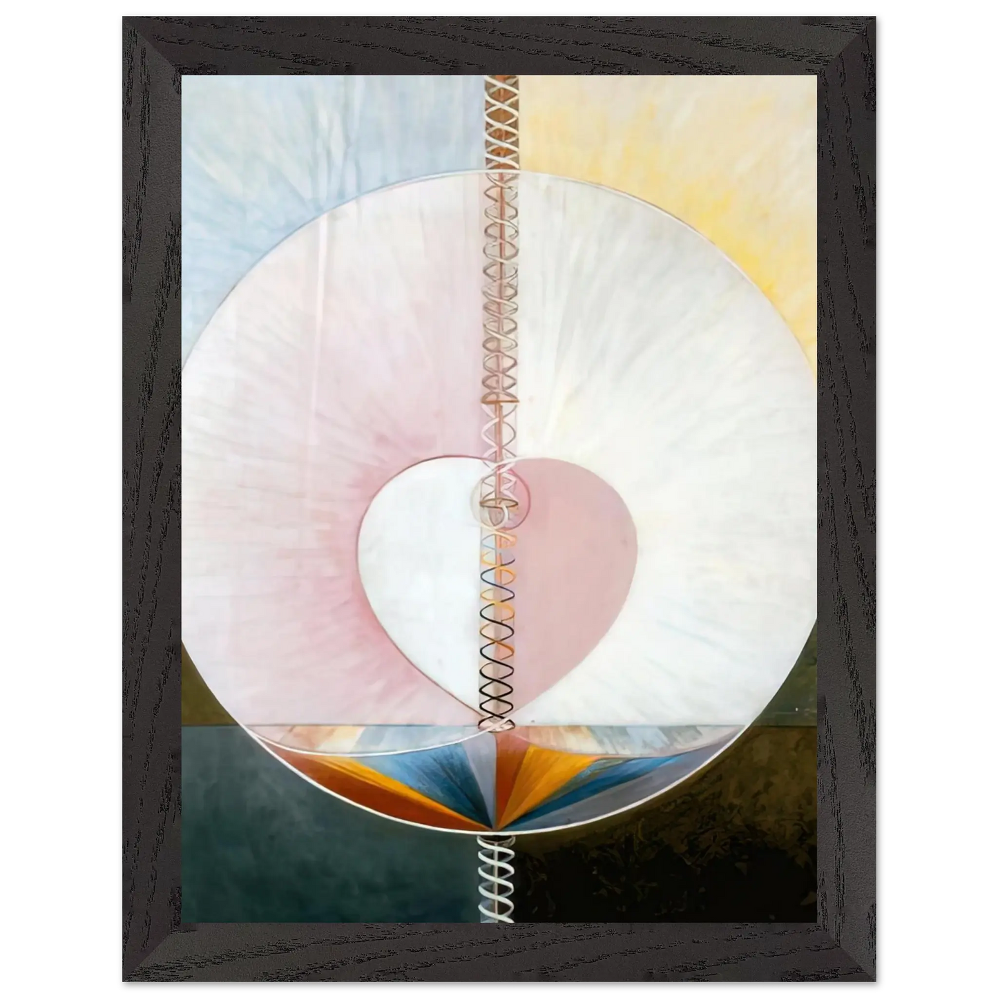 Hilma af Klint - WHAT A HUMAN BEING IS 1910 Wall art - 60x80 cm / 24x32 Inches - Premium Wooden Framed Poster With Fine Art Paper - Wood frame