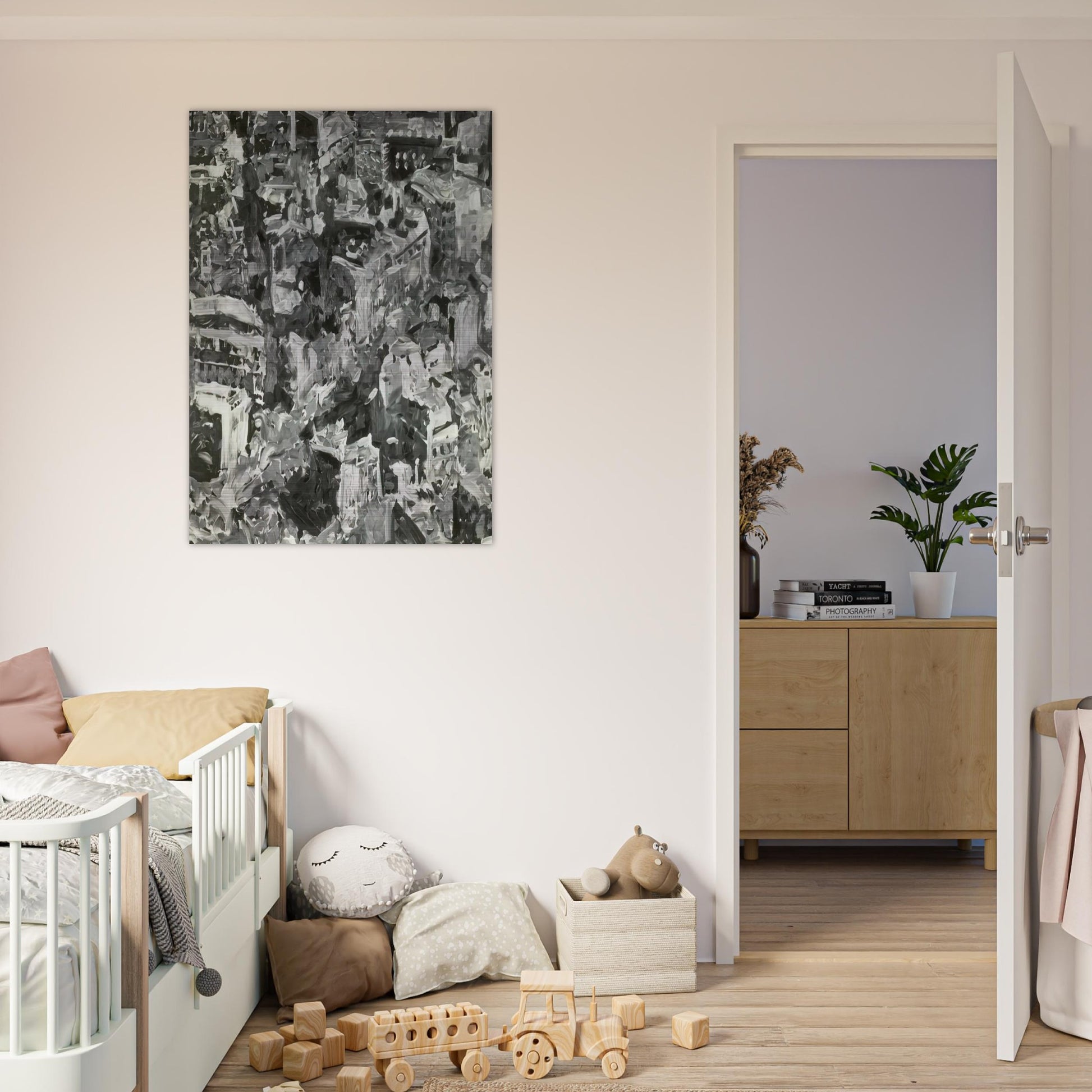TOWNSCAPE PARIS 1968 - Gerhard Richter Brushed Aluminum Print - 70x100 cm / 28x40 inches | Gerhard Richter Aluminum Print | Gerhard Richter Prints