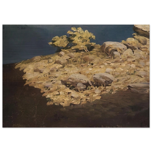 Mountain slope. Crimea - Arkhyp Kuindzhi Brushed Aluminum Print - 70x100 cm / 28x40 inches | Arkhyp Kuindzhi Aluminum Print | Arkhyp Kuindzhi Prints