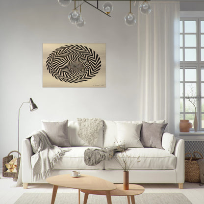 BLAZE STUDY 1962 - Bridget Riley Brushed Aluminum Print - 70x100 cm / 28x40 inches | Bridget Riley Aluminum Print | Bridget Riley Prints