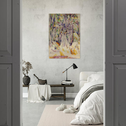The Park of the Chateau Noir with Well - Paul Cézanne Brushed Aluminum Print - 70x100 cm / 28x40 inches | Paul Cézanne Aluminum Print | Paul Cézanne Prints