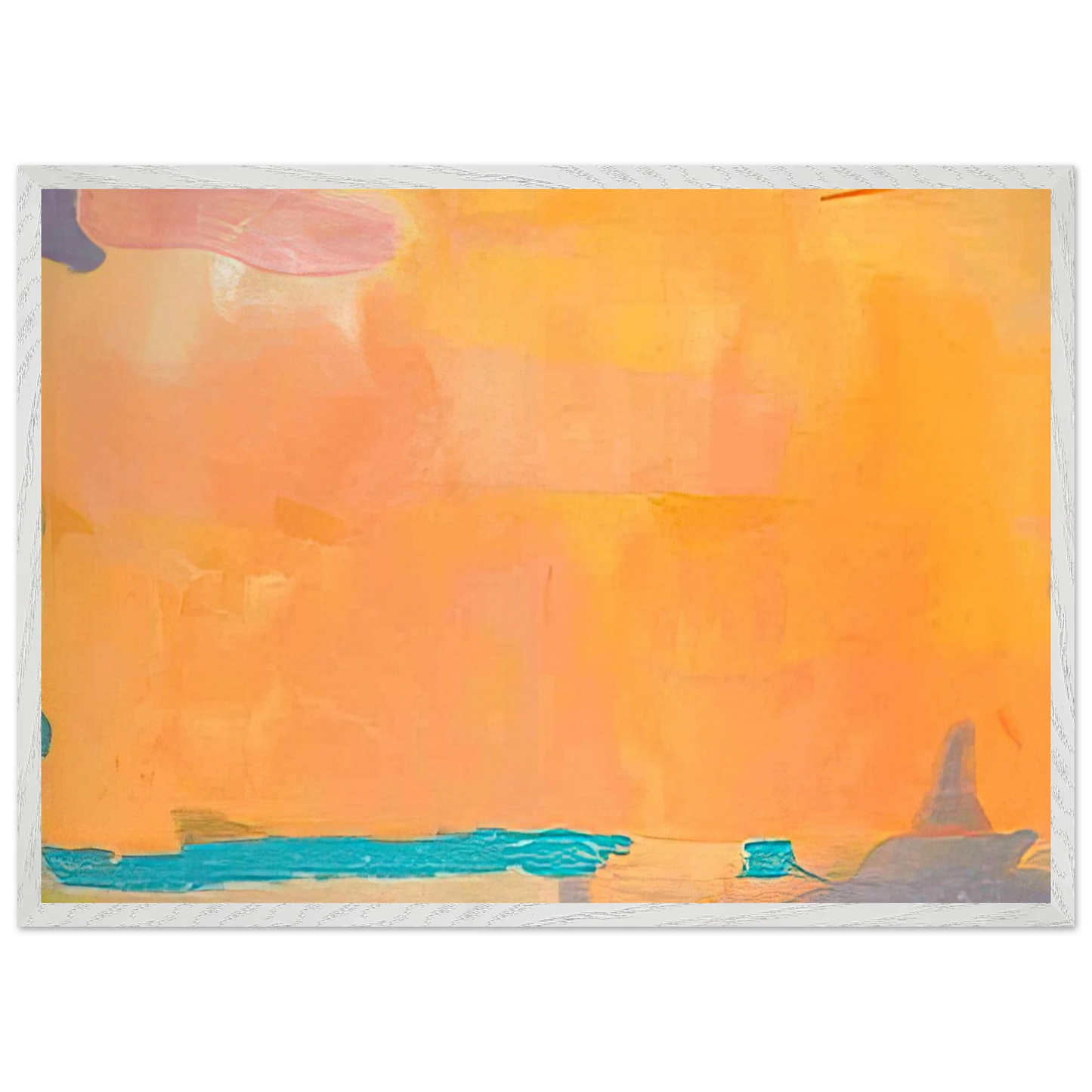 Helen Frankenthaler - Royal Fireworks - 1975 Wall art - 45x60 cm / 18x24 inches - Premium Wooden Framed Poster With Fine Art Paper-canvas - Black frame
