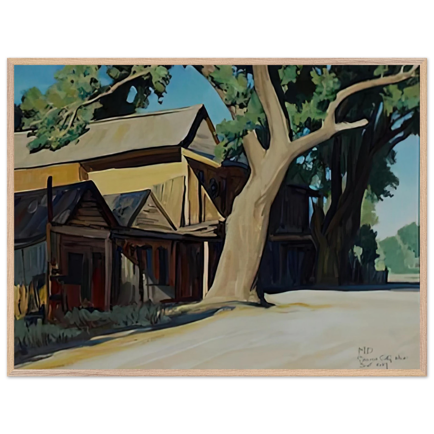 Maynard Dixon - OLD CHINATOWN CARSON CITY NEVADA 1937 Wall art - 40x50 cm / 16x20 inches - Fine Art Poster-canvas - -