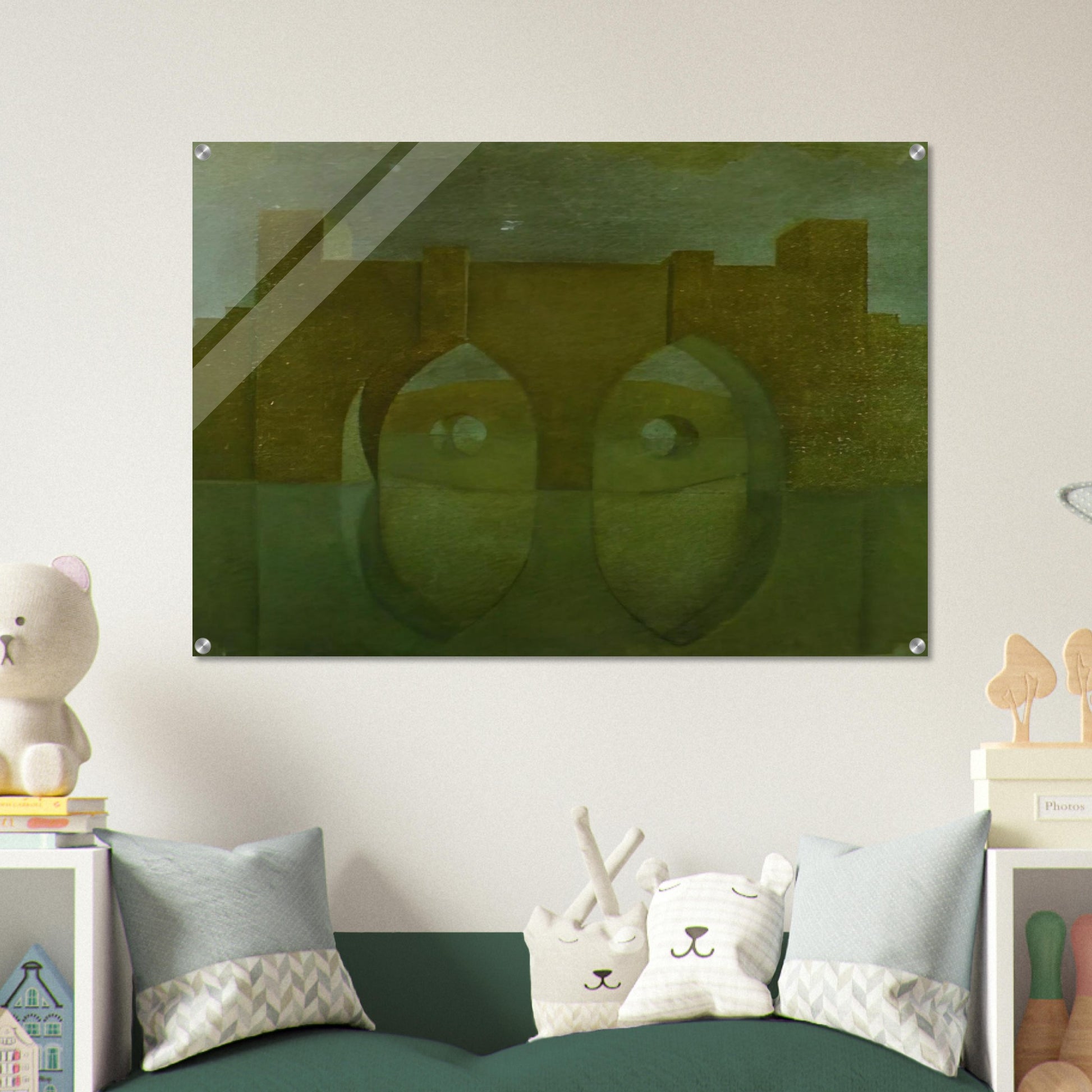 UNTITLED BRIDGE WITH REFLECTIONS SKETCH FOR A DUAL IMAGE PICTURE UNFINISHED - Salvador Dali Acrylic Print - 70x100 cm / 28x40″ inches